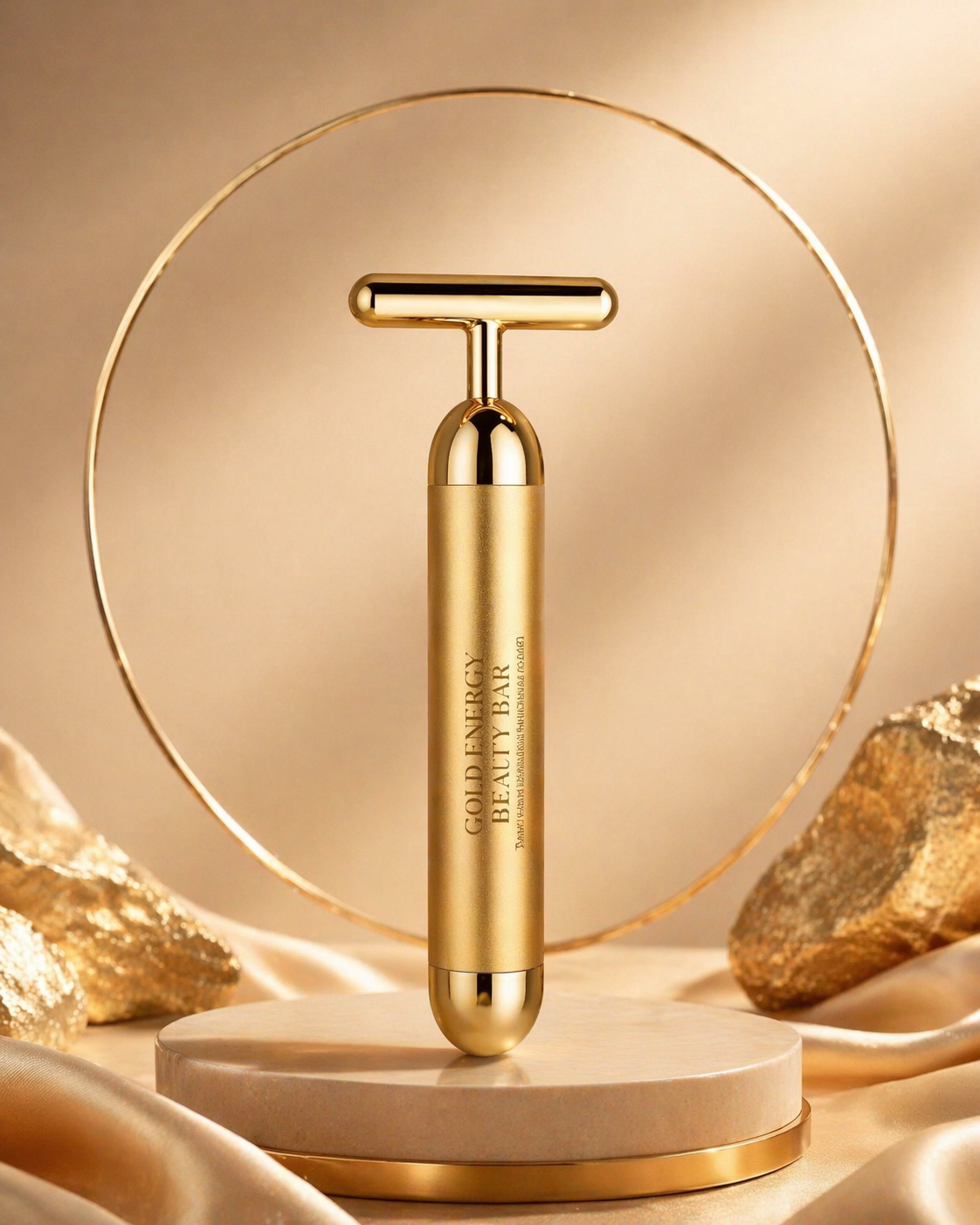 Gold Energy Beauty Bar for Pulse Firming Vibration Massager