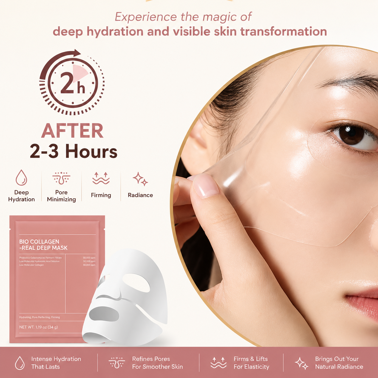 ✨ Bio-Collagen Real Deep Mask
