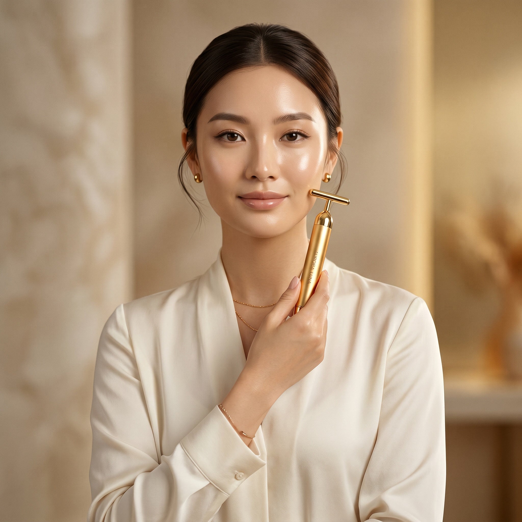 Gold Energy Beauty Bar for Pulse Firming Vibration Massager